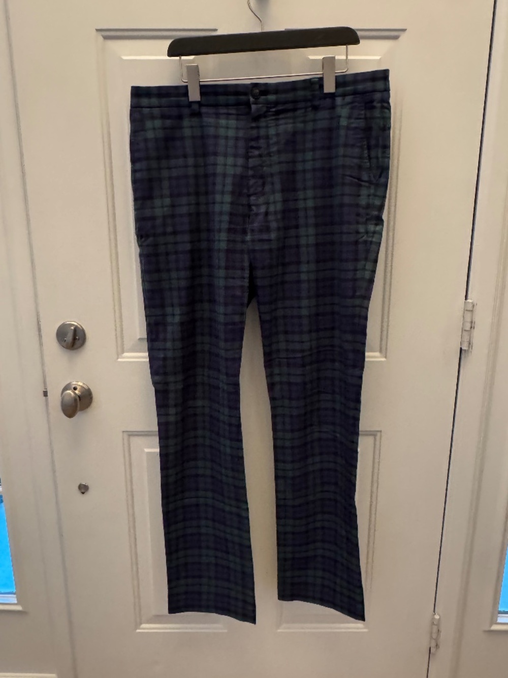 Vineyard Vines Men's Breaker Pant Black Watch Plaid Navy Green 36 x 34